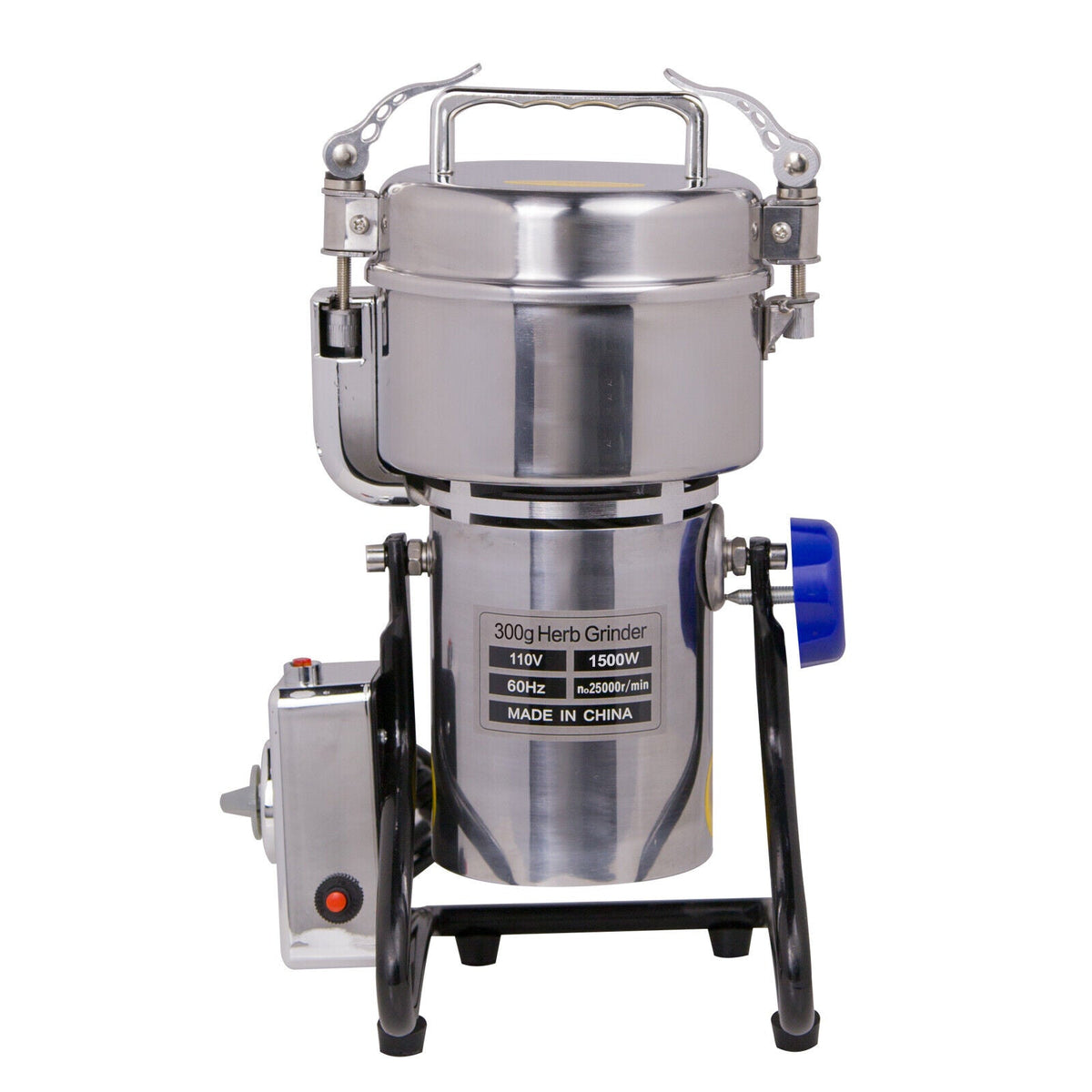 Hakka Grain Mill 300g High Speed Food Electric Stainless Steel Powder MillSeeds Flour Nut Pill Wheat Corn Herbs Spices Powder Machine，1500W