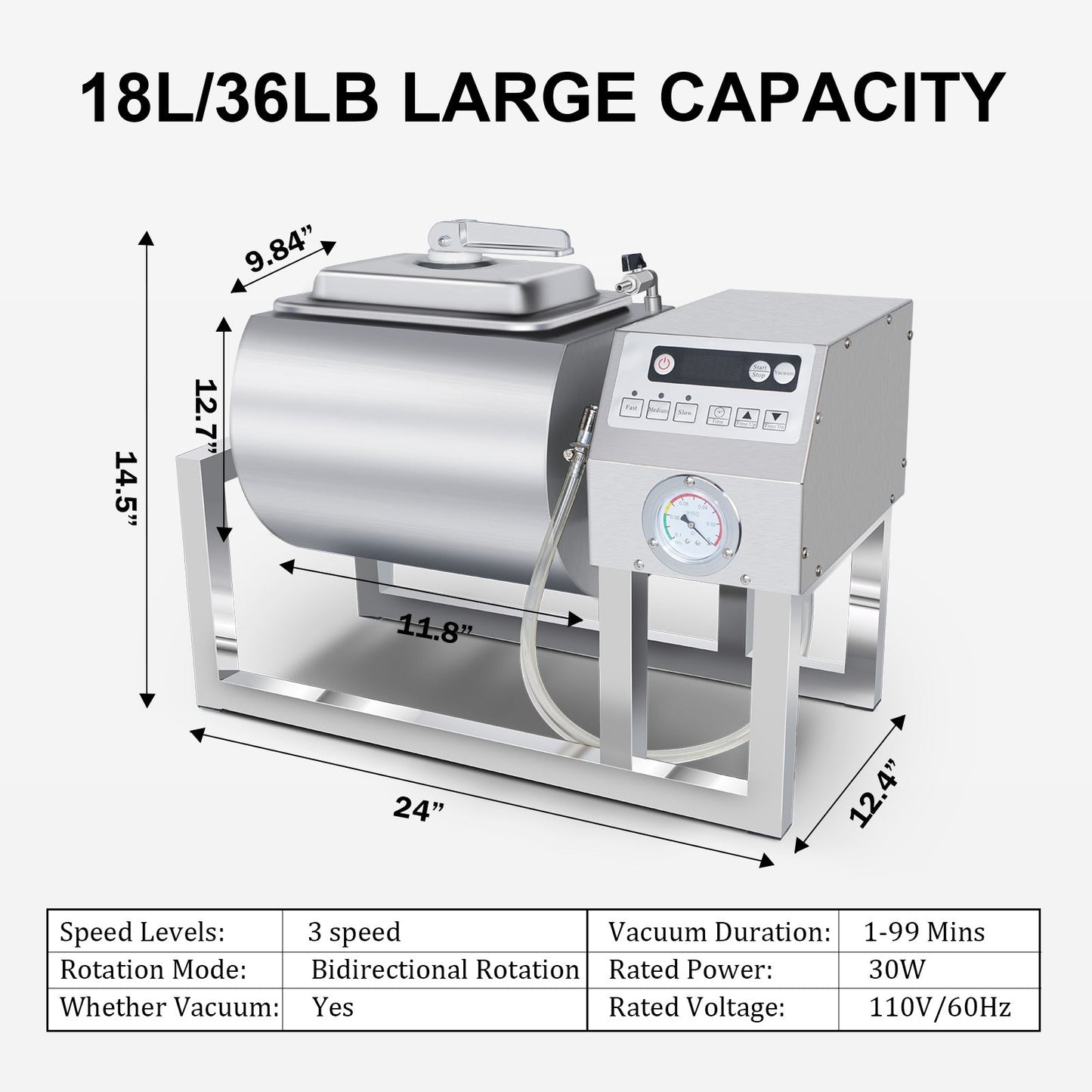 Hakka Automatic Vacuum Pickling Machine 18L Large Capacity Poultry Meat Salting