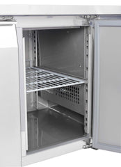 Carina Refrigerated Salad Workbench Stainless Steel Pizza and Salad Preparation Counter Commercial Display Case (PS300)