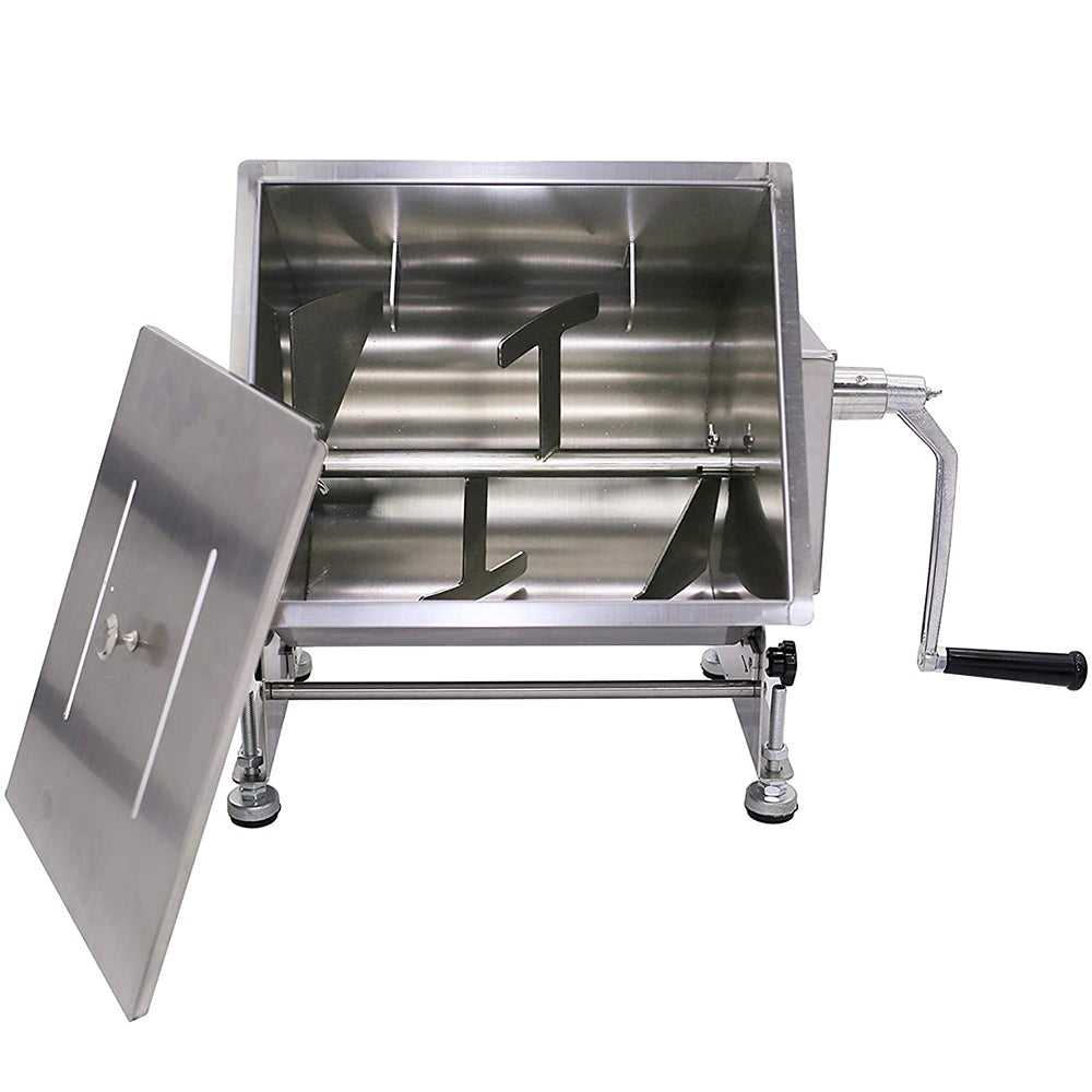 HAKKA Tilt Tank Manual Meat Mixers 10 Liter/20lb Capacity,Sausage Mixer Machine