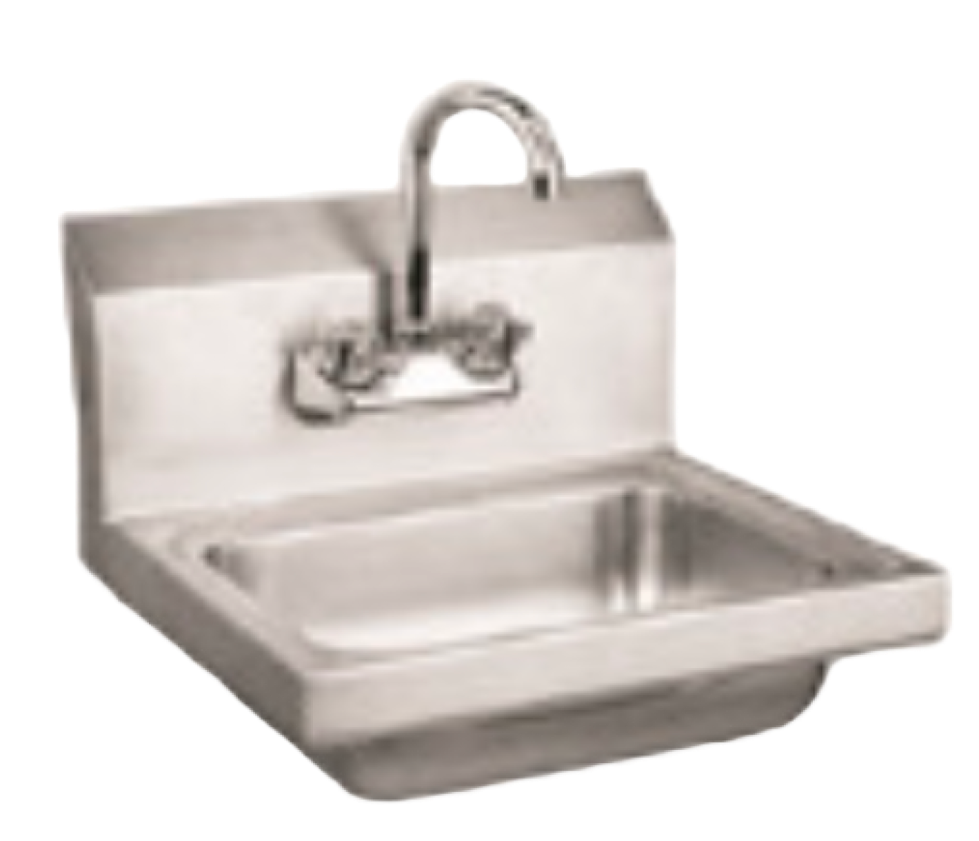 20 Gauge 304S/S Hand Sink, Wall Mounted Clip Included, 4" Gooseneck Faucet And 1.5" Drain Basket Included