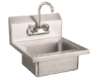 20 Gauge 304S/S Hand Sink, Wall Mounted Clip Included, 4" Gooseneck Faucet And 1.5" Drain Basket Included