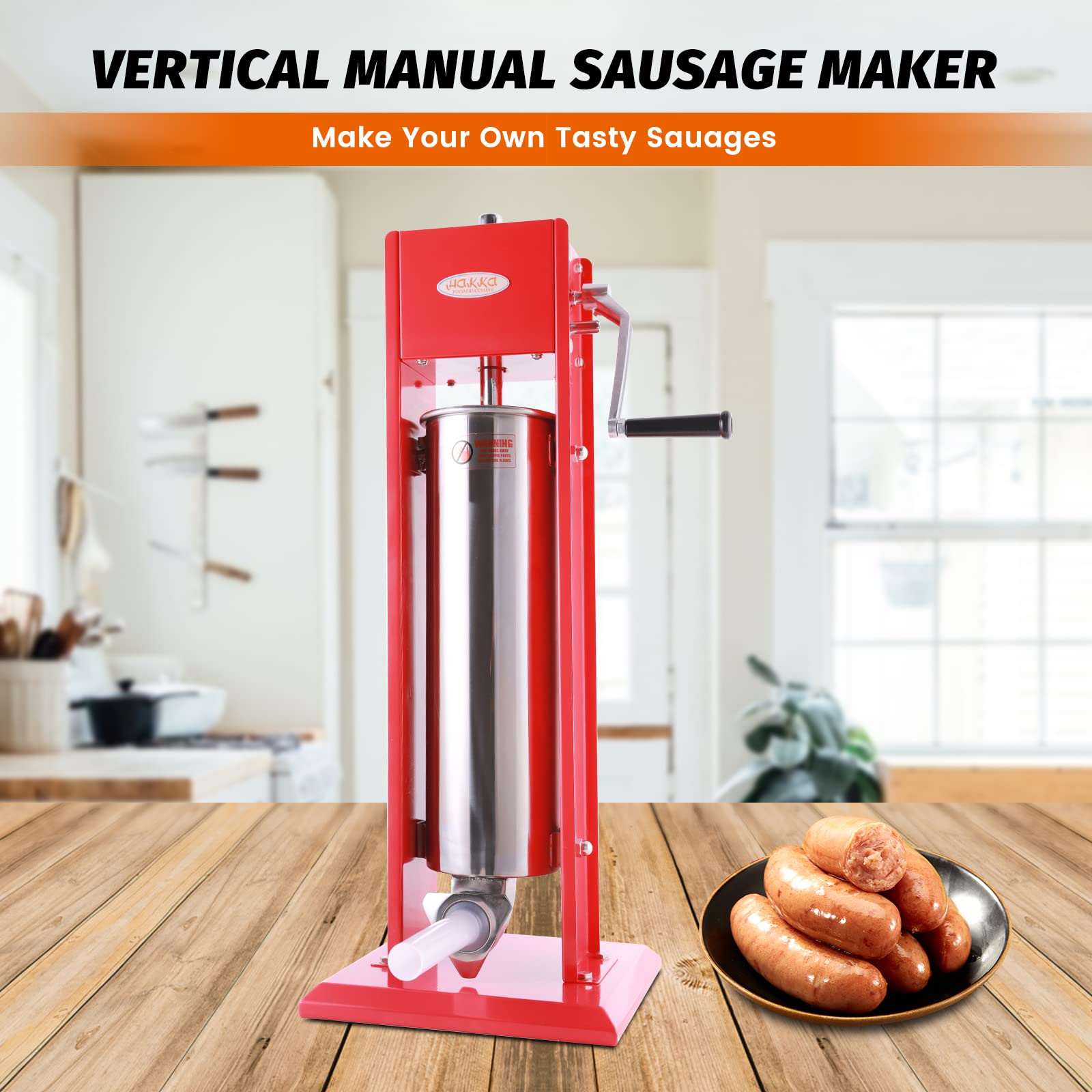 Hakka 15 Lb/7L 2 Speed Vertical Spray-painted Sausage Stuffer