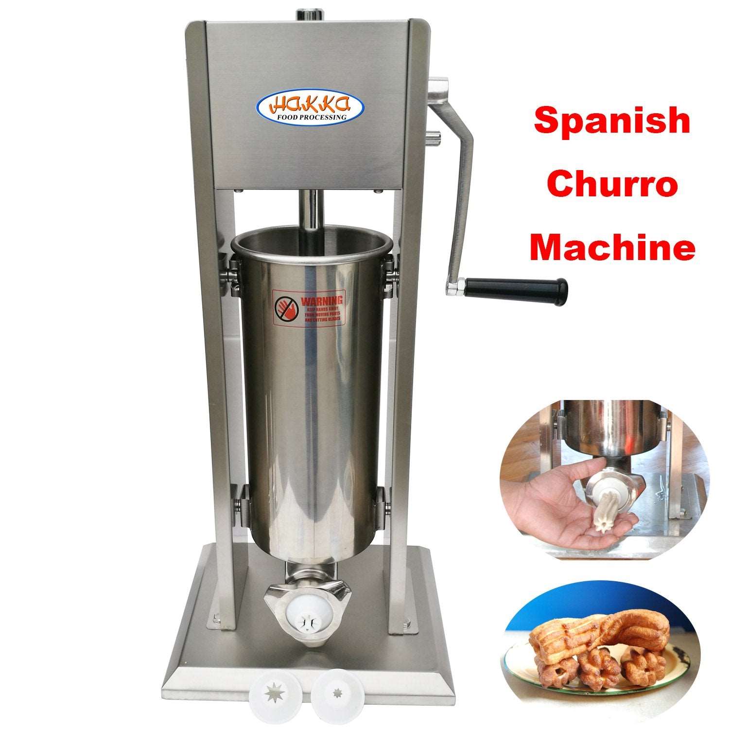 Hakka 2 in 1 Sausage Stuffer and Spanish Churro Maker Machines (15LB/7L)