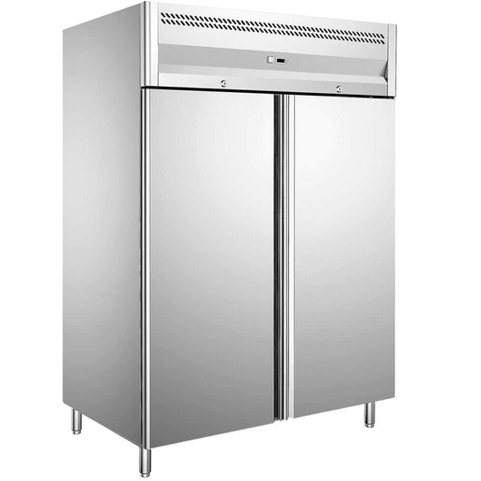 Carina 1150L Double Door Upright Freezer, Commercial Refrigerator Temp : -18 ~-22℃
