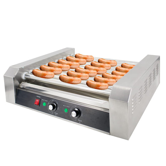 EasyRose Commercial Hot Dog Roller Grill with 11 Rollers