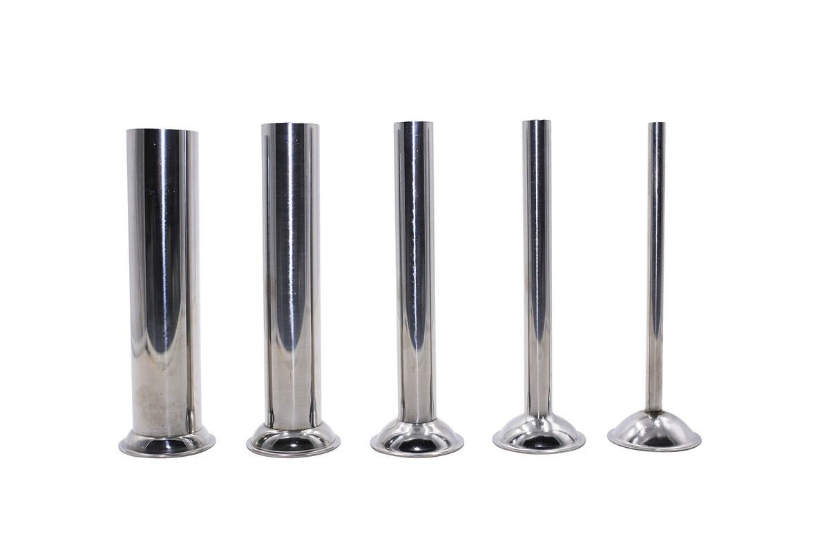 Hakka 5 Sizes of Stainless Steel Tubes for Manual Sausage Stuffer