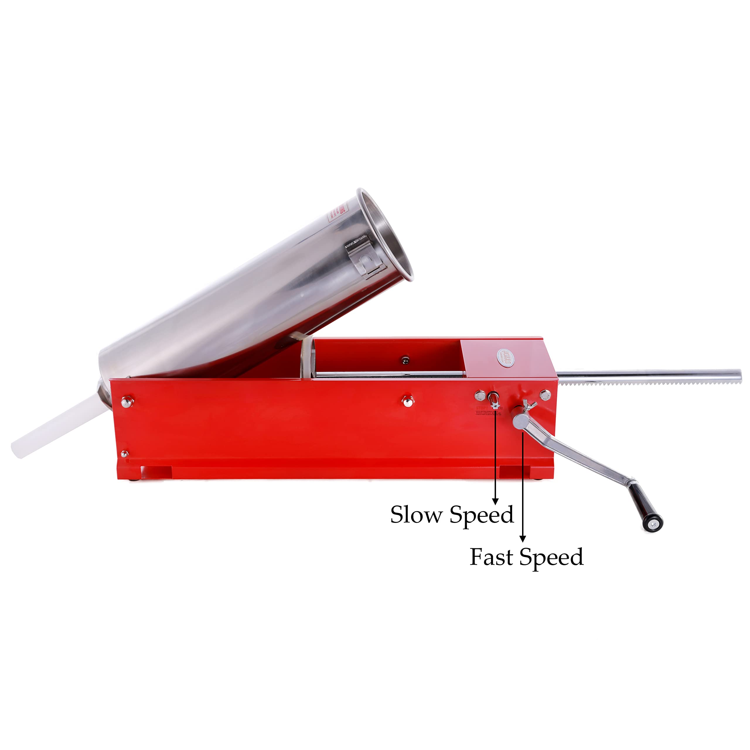 Hakka 11 Lbs(5liter) Sausage Stuffer 2 Speed Steel Horzontal Spray-painted Sausage Stuffer Maker