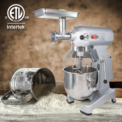 Hakka Stand Mixer 1100W 20Qt 3 Speeds Electric Food Mixer with Meat Grinder Head Egg Whisk Dough Hook Flat Beater