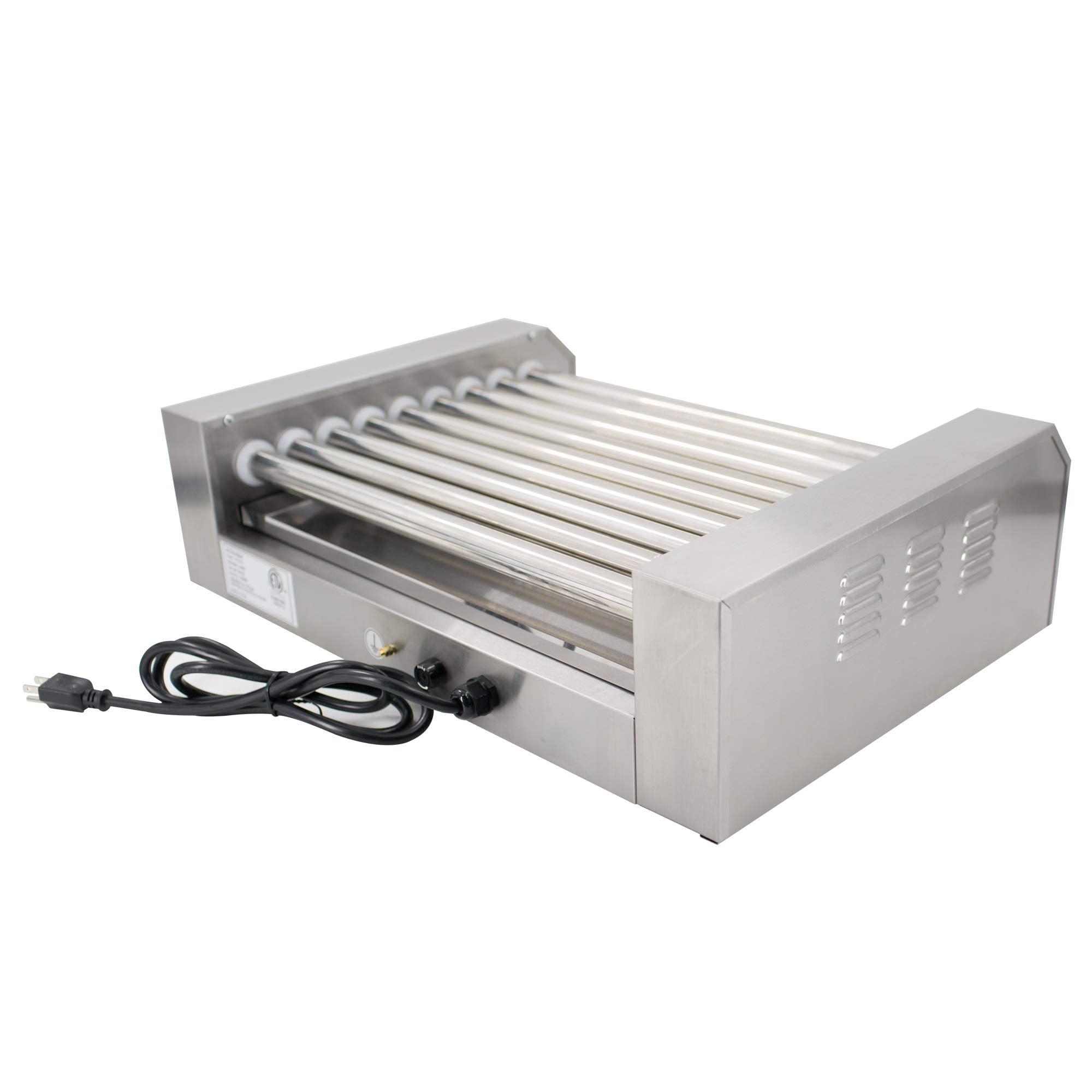 EasyRose Commercial Hot Dog Roller Grill with 9 Rollers